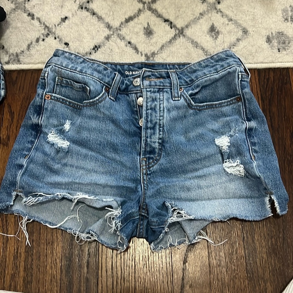Hi rise Jean shorts